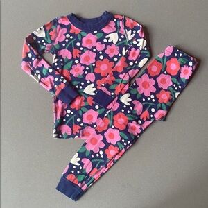 Organic Long John Floral Kids Pajamas